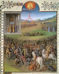 Battle of the Hebrews Against the Canaanites and the Chastisement of Korah and the Rebels, Illustration from 