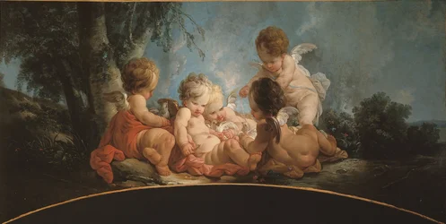 Group of Five Loves Playing with Doves, circa 1761