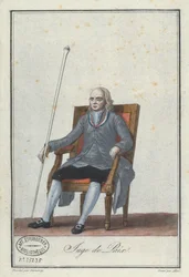 Justice of the Peace, engraved by Alix, from a book on French Directoire costumes