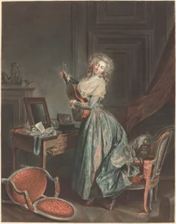 A Woman Playing the Guitar, 1788-1789