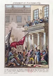 Louis XVI Appearing on the Balcony at Versailles on 6 October 1789 to Tell the Parisian Mob that He Will Go to Paris on Condition His Wife and Family Travel with Him