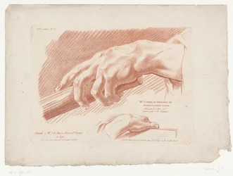 Title print with two hands (III.e Cahier de Principes de Dessins d