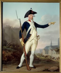 French Revolution: Full-Length Portrait of Citizen Nau Deville in National Guard Uniform