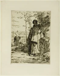 The Shepherdess Knitting