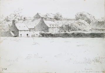 View of Farm Buildings Across a Field, 1871