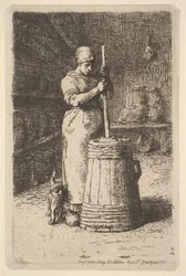 Woman Churning Butter, 1855-56