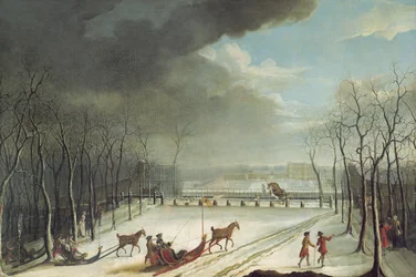 The Prince of Conde Hunting in a Sleigh