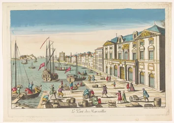 View of the Town Hall and Harbor in Marseille