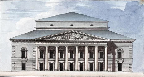 Facade of the Saint Petersburg Imperial Bolshoi Kamenny Theatre