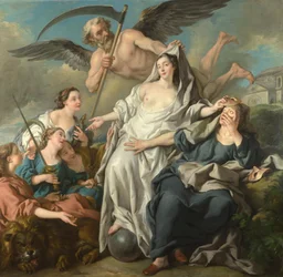 Time unveiling Truth, 1733