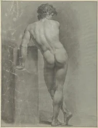 Standing Male Nude, Seen from the Back