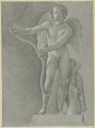 Study of a Statue of Cupid Drawing His Bow