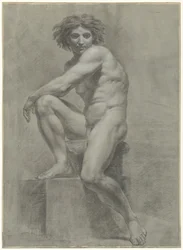Seated Male Nude Solleticare