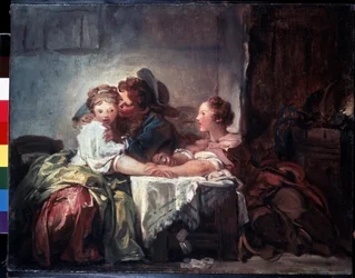 “The Lost Stake or the Won Kiss” (The Captured Kiss), 1732-1806, 47 x 60 cm, State Hermitage Museum, Saint Petersburg