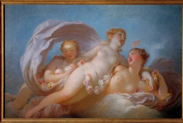The Three Graces. Painting by Jean Honore Fragonard