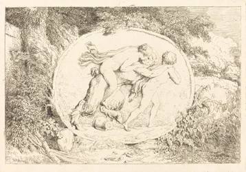 Nymph Astride a Satyr