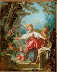 Two young people playing