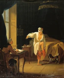 Voltaire getting up in Ferney