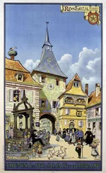 Return of Pilgrimage from Mont Sainte Odile to Rosheim - Poster of the Railways of Alsace and Lorraine, by Hansi