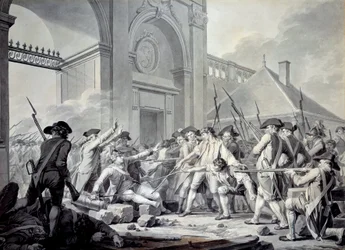 Nancy case: On 31 August 1790, the Marquis de Bouillé launched a repression against the soldiers of the garrison of Nancy, in rebellion against their officers. The battle took place in front of the guard post at the Stainville Gate