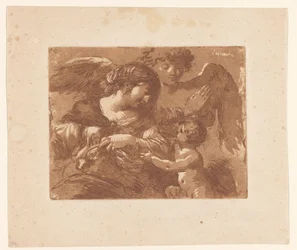 Mother with Child and a Guardian Angel