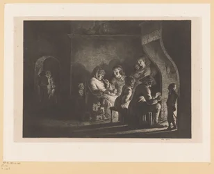 Peasant Family Around a Fireplace