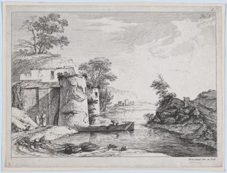 Old Towers on a River Bank, 1763