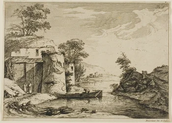 The Old Tower at the Edge of a River