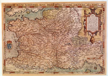 Geographic Map of France by Jean Jolivet (16th Century)