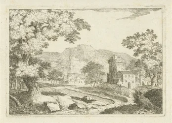 River Landscape with Houses and Towers