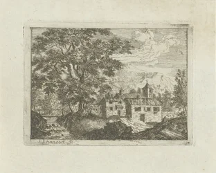 Fortified House by a Waterfall
