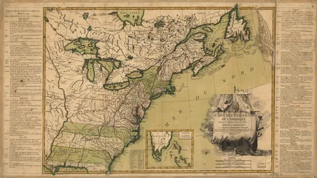 Map of the United States of America According to the Treaty of Peace of 1783