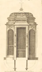 Plan and Elevation of the Most Beautiful Confessionals of Paris, Very Faithfully Measured
