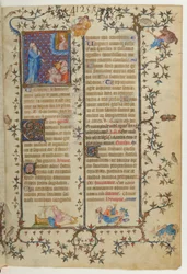 Page from the Breviary of Charles V: Isaiah Announcing the Coming of the Messiah, with the Appearance of the Virgin