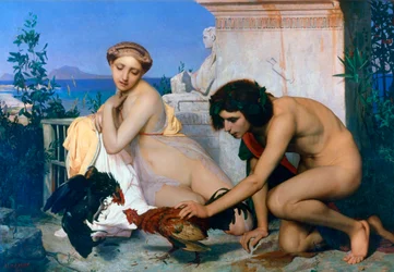 Young Greeks Encouraging Cocks to Fight, 1846