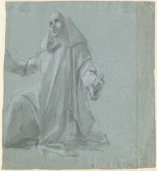 A Young Priest Kneeling