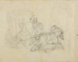 A Stagecoach Drawn by Five Horses