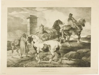 Horses Going to a Fair, plate 3 from Various Subjects Drawn from Life on Stone