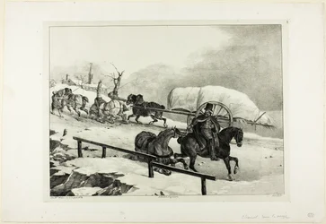 Wagon Ascending a Slope