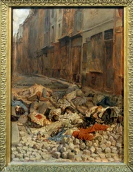 Revolution of 1848: La Barricade Rue de la Mortellerie in June 1848 or Souvenir of Civil War