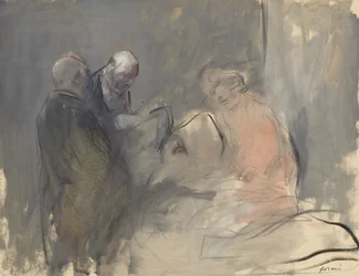 In the Hospital (recto) Sketch for In the Hospital (verso)