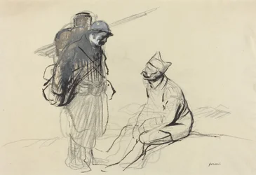 Poilu and Tommy Conversing