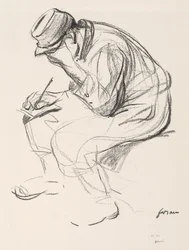 Prisoner of War Writing a Letter