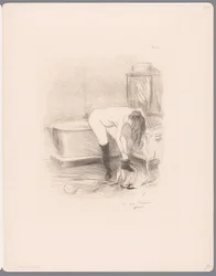 Woman Undressing in the Bathroom
