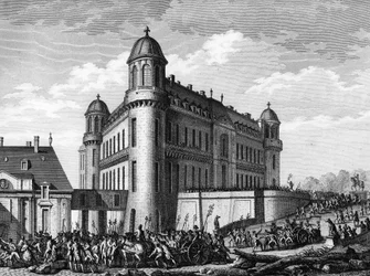 French Revolution: Canon brought to the Chateau de Chantilly in Paris on August 9