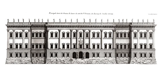 The Louvre in Paris, Project of Gian Lorenzo Bernini: Elevation of the Main Facade Facing Saint-Germain l