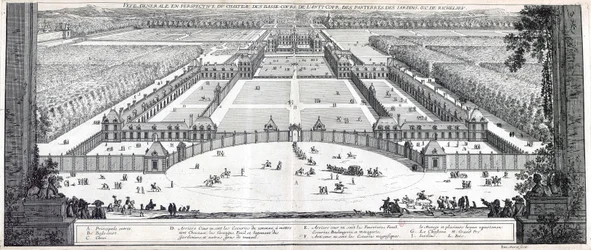 General View in Perspective of the Castle, the Lower Courts, the Forecourt, the Parterres, the Gardens, etc. of Richelieu