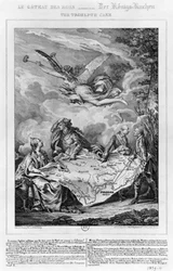 The Twelfth Cake, first partition of Poland on the 26th September 1772, engraved by Noël Le Mire (1724-1800)