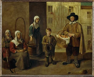 Bread Vendor and Water Carriers