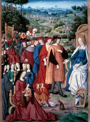 Allegory: Reason and Man. The King of France Louis XII Advances Towards the Reason that Designs His Wife Queen Anne of Brittany